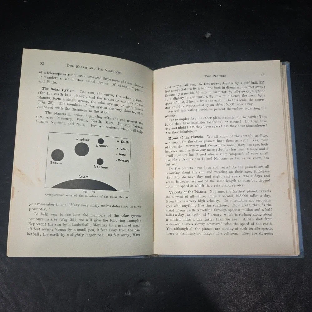 Our Earth and Its Neighbors Astronomy Irma Roemer 1934 Exploratory Science Serie